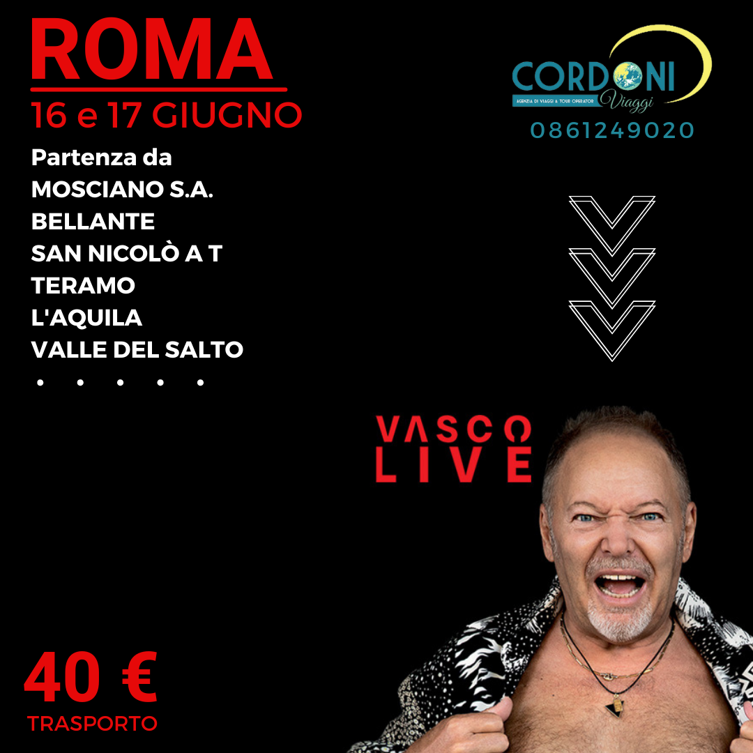 transfer pullman concerto di Vasco Rossi